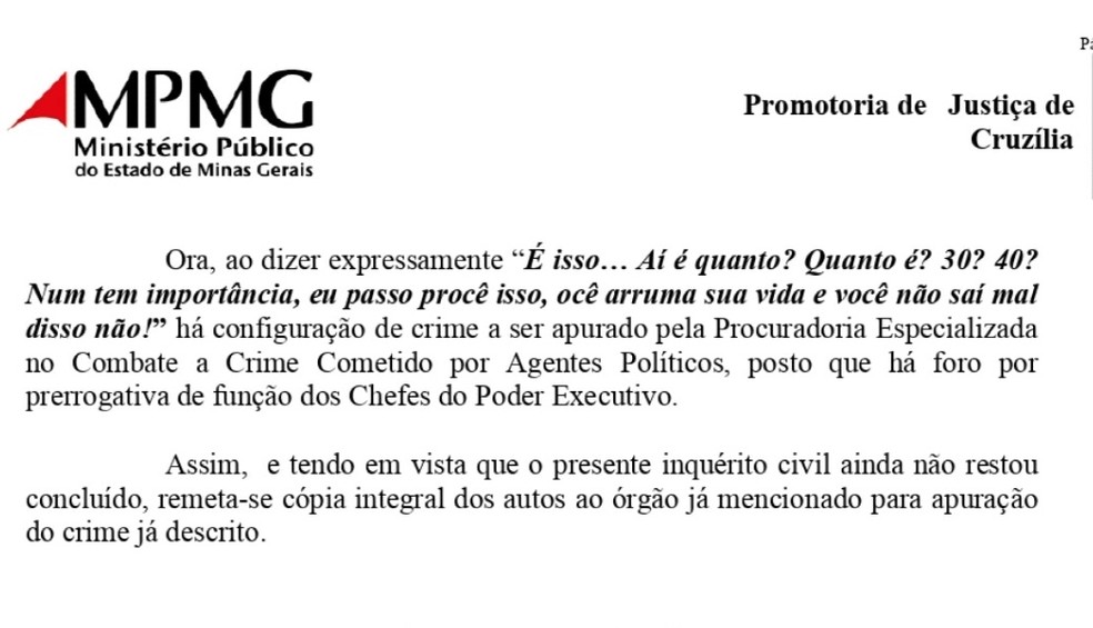 Polícia Civil e MP investigam prefeito após denúncias de superfaturamento e suborno em MG — Foto: Reprodução/EPTV