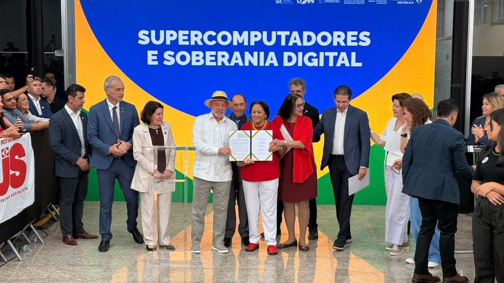 Lula anuncia implementa&ccedil;&atilde;o de supercomputador no PAX &mdash; Foto: Fernanda Zauli/g1 RN