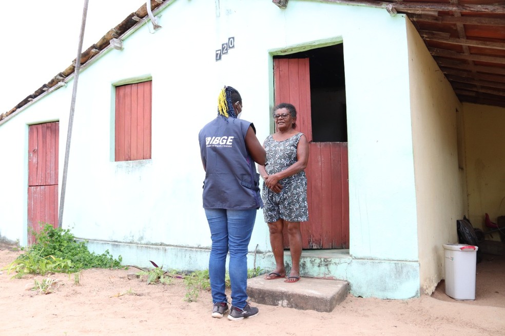 Renceamento do IBGE em comunidade quilombola do RN — Foto: Gustavo Guedes/IBGE