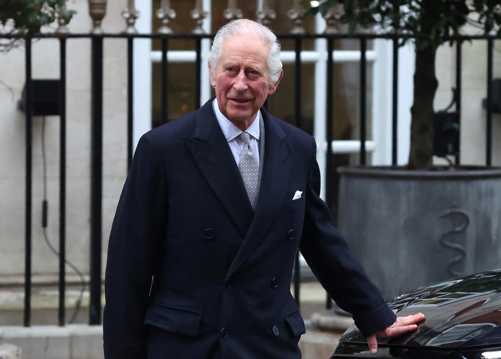 Rei Charles III em foto de 29 de janeiro de 2024. — Foto: Toby Melville/Reuters
