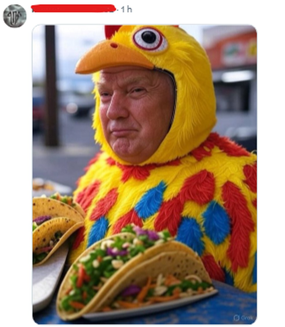 Meme envolvendo 'TACO' — Foto: Reprodução/X