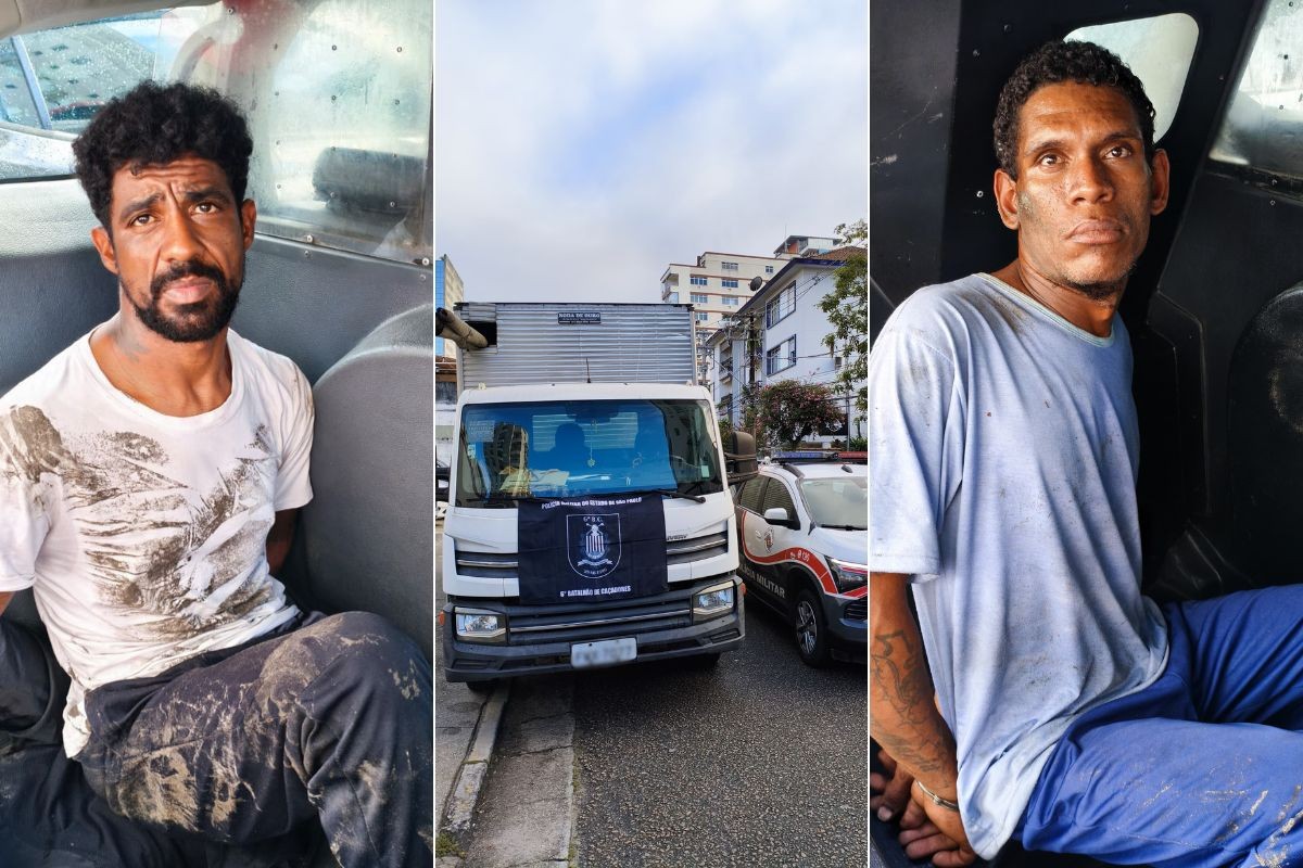 PM resgata casal de feirantes e vigilante sequestrados em baú de caminhão no litoral de SP; VÍDEO