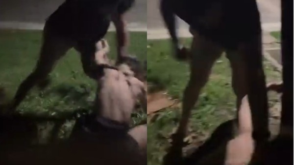 Agressão ocorreu dentro de condomínio de luxo no Eusébio, na Região Metropolitana de Fortaleza — Foto: Reprodução
