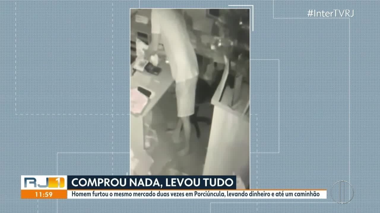 Homem é preso suspeito por assaltar duas vezes supermercado em Porciúncula
