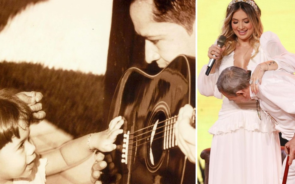 Z Felipe e Virginia celebram o Dia dos Pais nas redes sociais  Foto: Reproduo/Redes Sociais