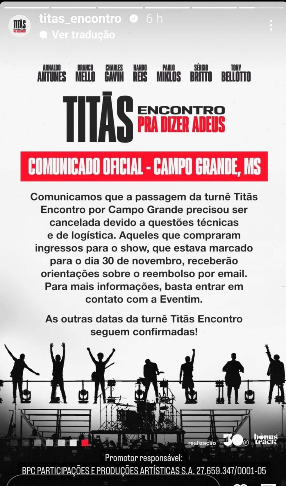 Titãs em Londrina: um show que também resgata memórias