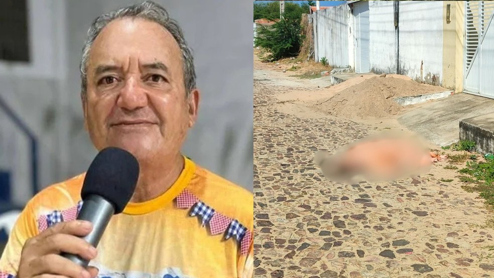 À esquerda, o radialista Gilberto Veras. À direita, o corpo da segunda vítima ainda não foi identificada. — Foto: Divulgação/PMPI