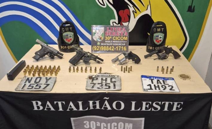 Quatro homens são presos ao se prepararem para ataque a grupo rival em Manaus