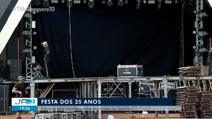 Estrutura para o show de aniversário de Palmas recebe os últimos retoques; confira