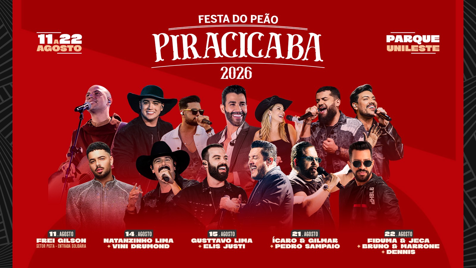 Festa do Peão de Boiadeiro de Piracicaba announces schedule of shows