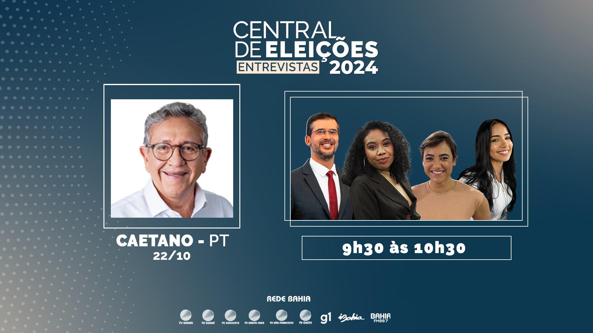 Eleições em Camaçari: Caetano (PT) não participa da Central de Eleições da Rede Bahia