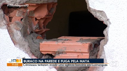 Criminosos tentam invadir agência bancária em Luzimangues