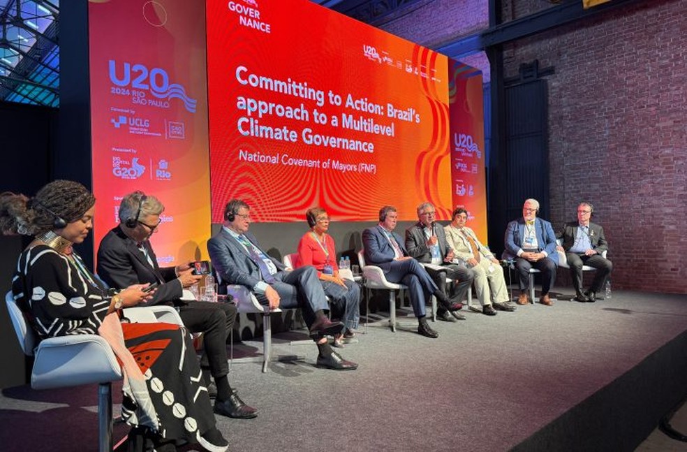 Eduardo Riedel no G20. — Foto: Bruno Chaves