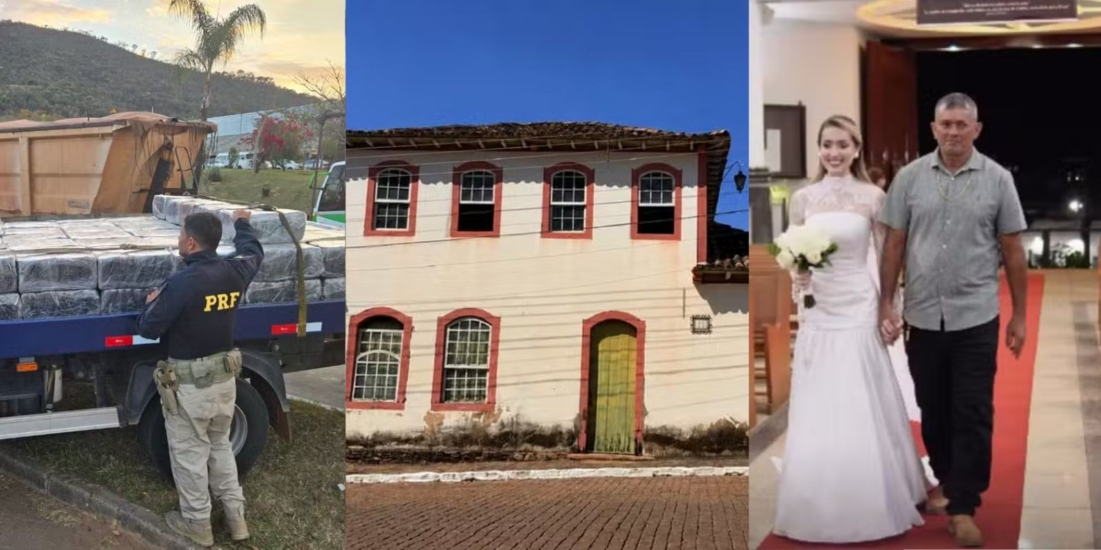 Você viu? Duas toneladas de maconha em carga de minério, centenária conta sobre casarão histórico e pai leva filha ao altar sem terno e gravata