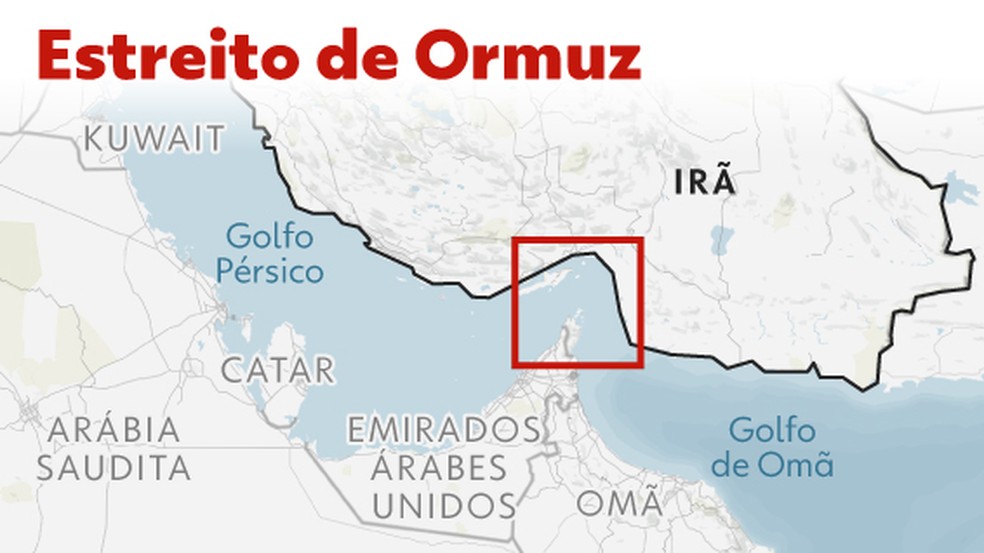 Selo - Estreito de Ormuz — Foto: Arte/g1