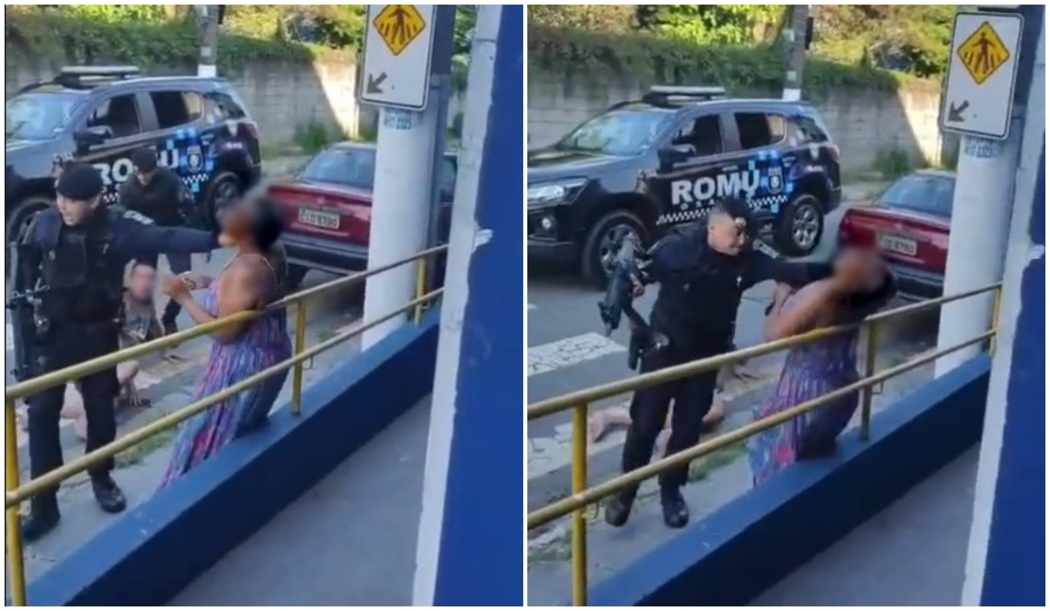 VÍDEO: guarda civil empurra mulher e a imobiliza pelo pescoço durante abordagem em Osasco, Grande SP