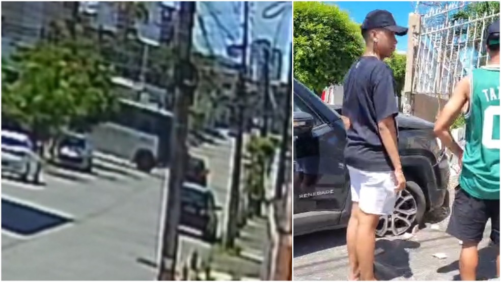 Atleta do Ceará se envolve em acidente com ônibus em Fortaleza — Foto: Reprodução