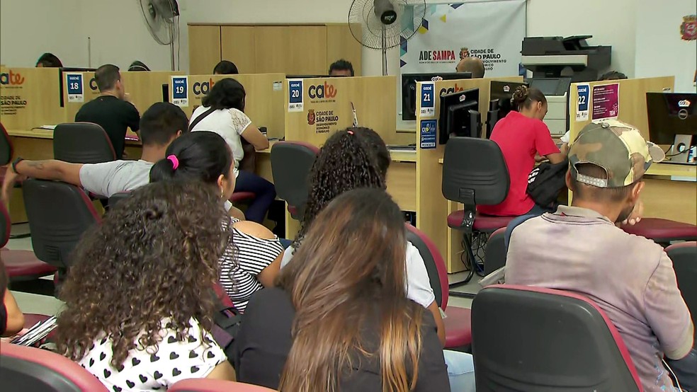 Cate em São Paulo seleciona candidatos para trabalho temporário em imagem de arquivo — Foto: Reprodução/TV Globo