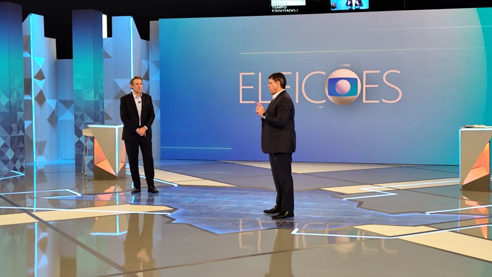 Debate na Globo: Tarcísio e Haddad discutem transporte e educação; VÍDEO