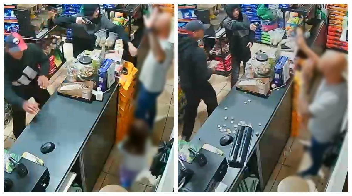 'Estou com a minha filha': vídeo mostra homem sendo rendido durante assalto em loja de rações em Osasco, na Grande SP
