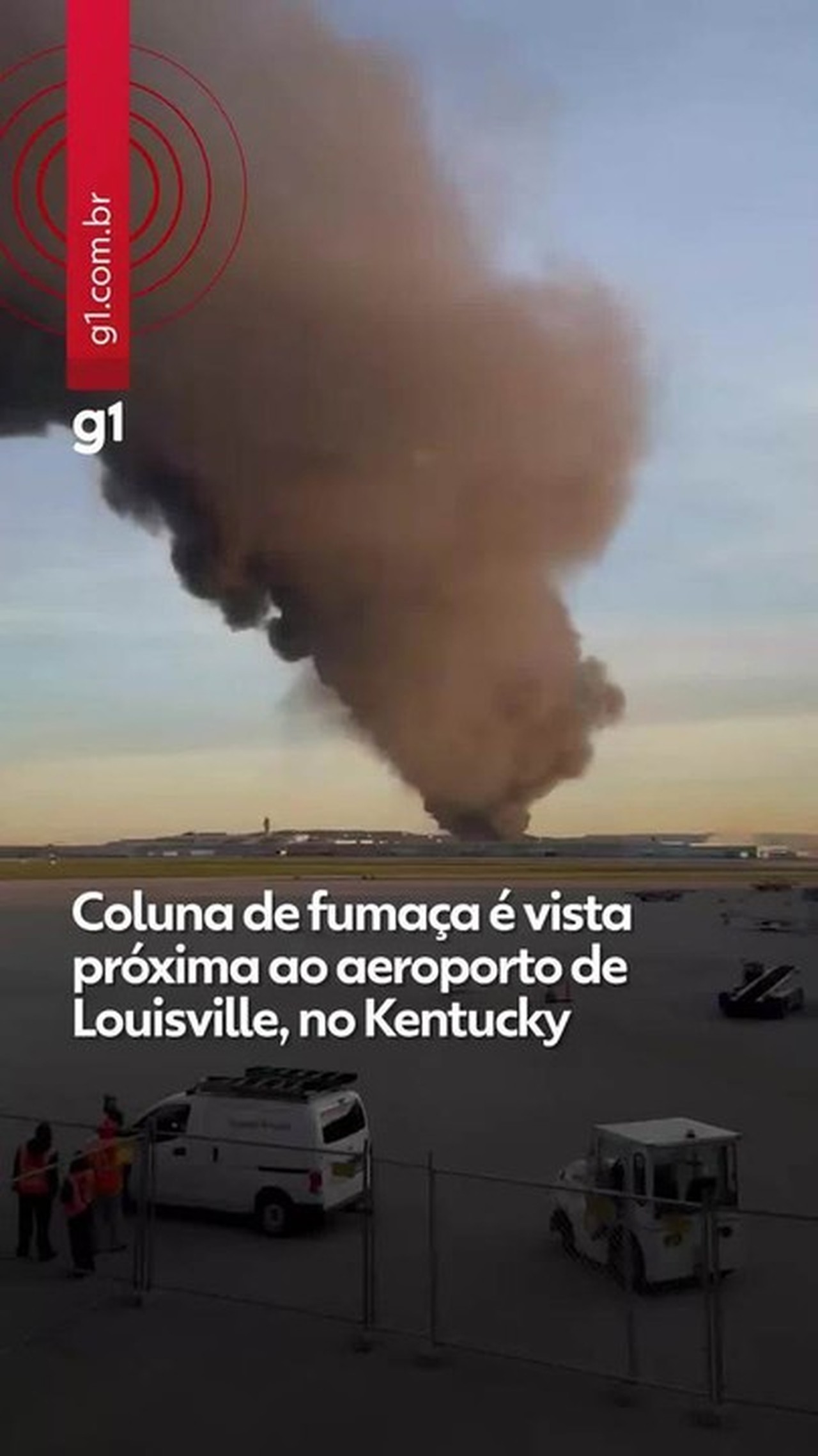 Avião de carga de grande porte cai em Louisville, Kentucky