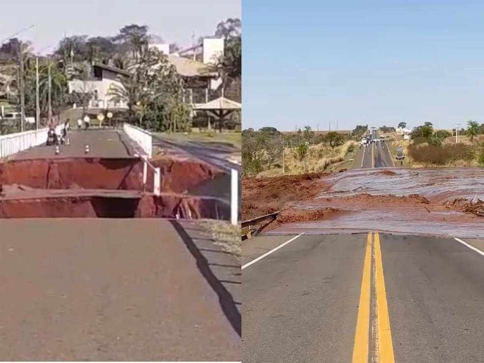 Barragem em área de loteamento de luxo. — Foto: Reprodução