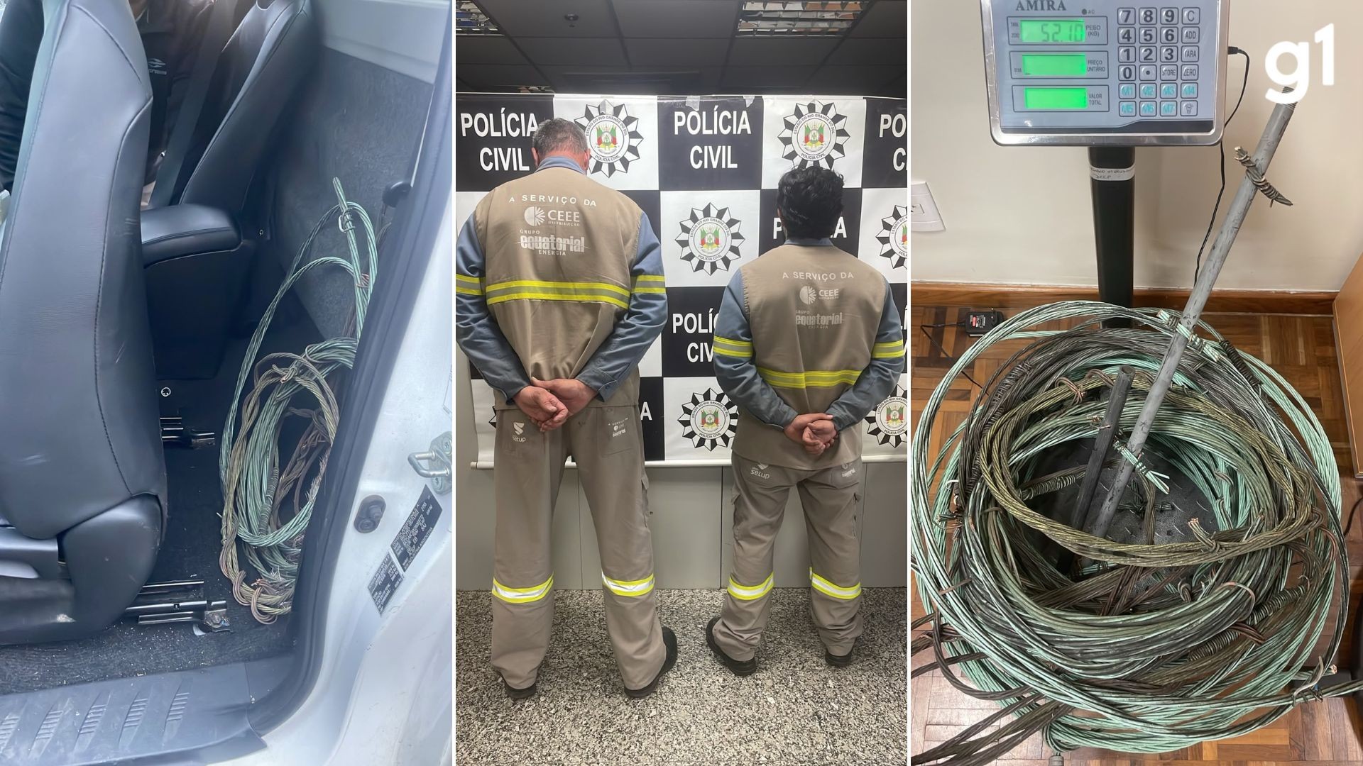Terceirizados de companhia de energia são presos por furto de cabos em Porto Alegre