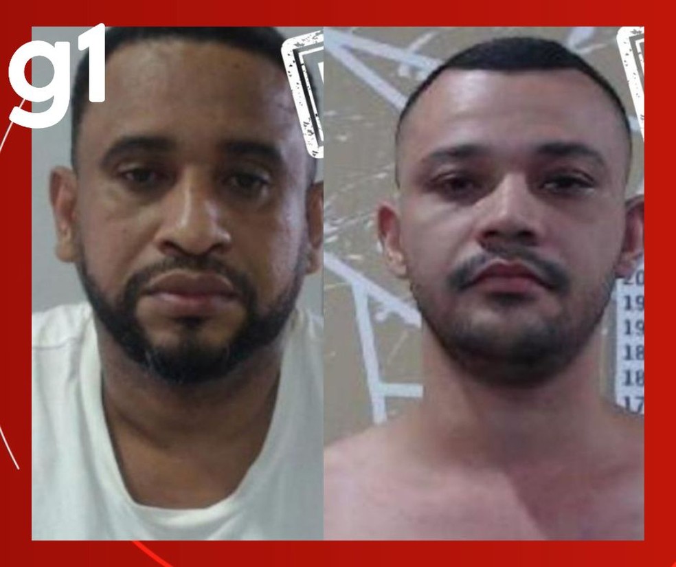 Thiago Augusto Falcão de Oliveira e Gilmar Reis da Silva estão foragidos desde julho de 2023 — Foto: Reprodução