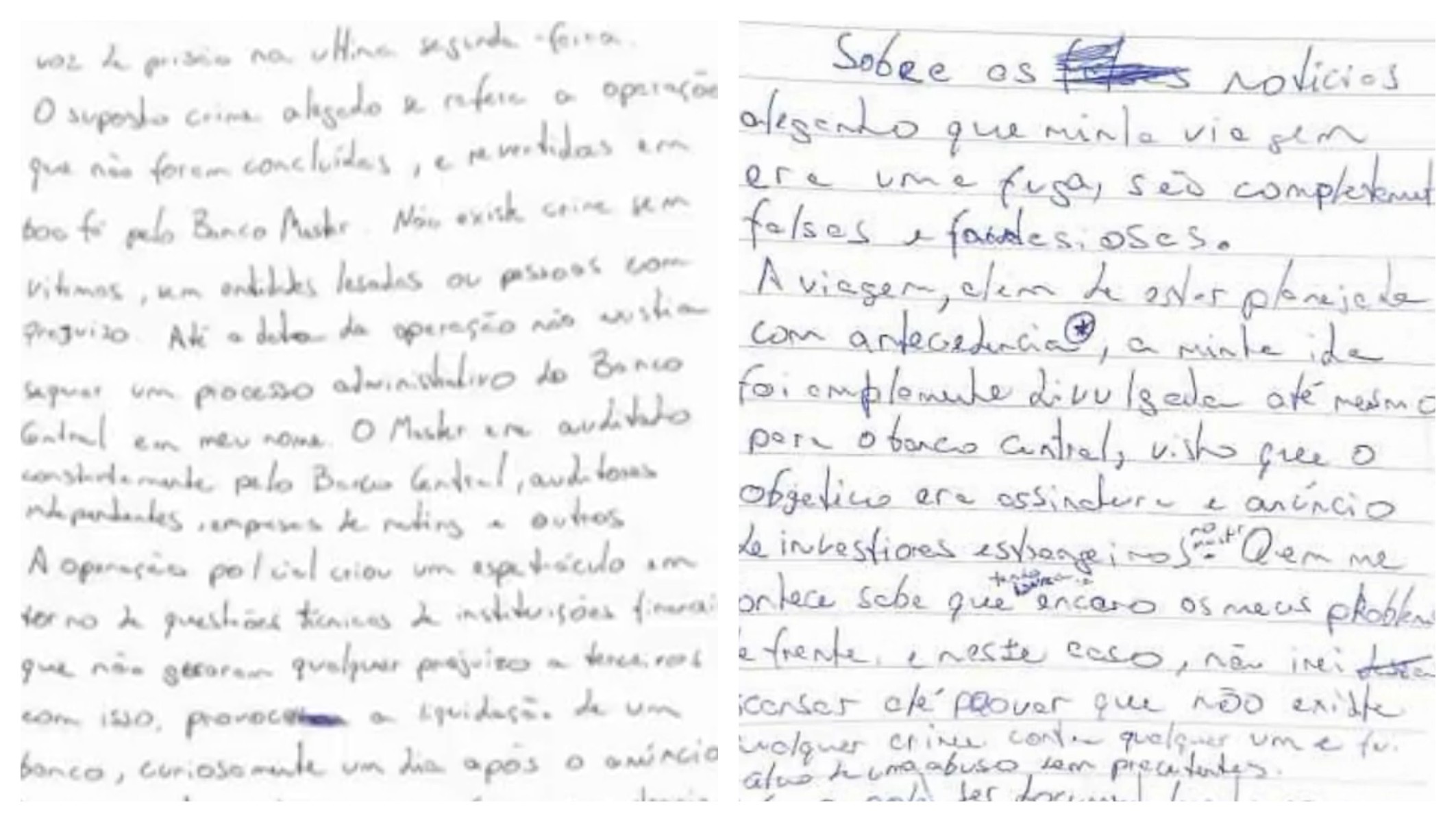 Daniel Vorcaro escreveu cartas na prisão e alegou que 'não existe crime sem vítima'; leia íntegra 