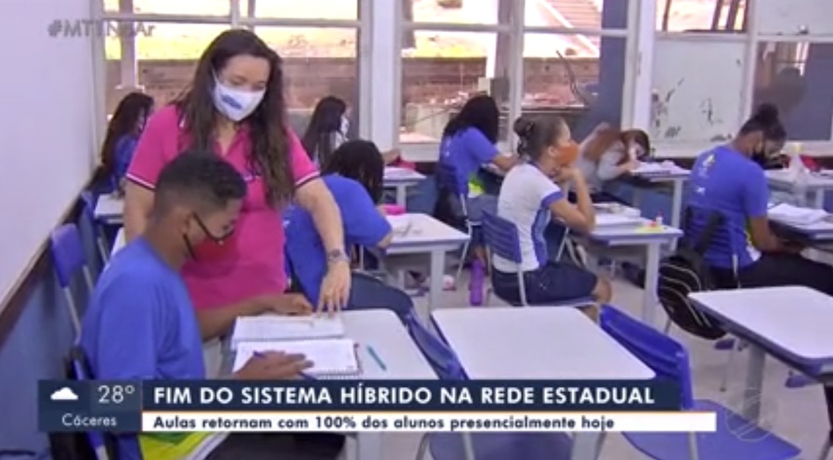 Aulas 100% presenciais nas escolas estaduais iniciaram nesta segunda ...