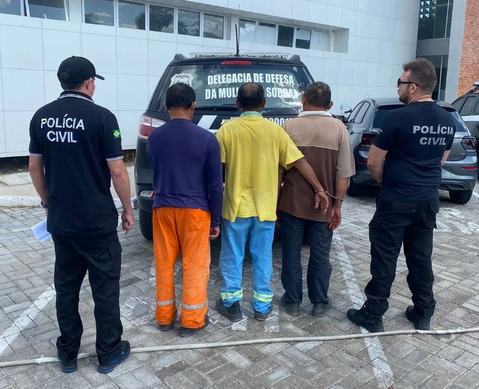 Três homens são presos por suspeita de estuprarem duas sobrinhas na cidade de Sobral. — Foto: Reprodução