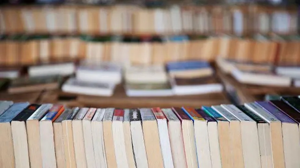 As livrarias de livros usados, conhecidas como sebos, tornaram-se um novo reduto para buscar o 'alimento' da IA — Foto: Getty Images