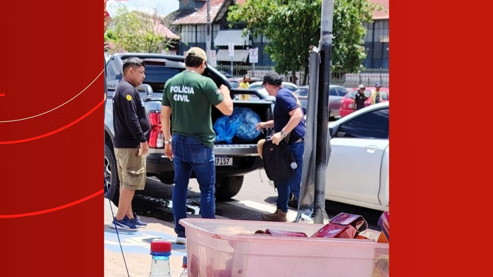 Vídeo mostra delegado abordando empresários em suposta extorsão de R$ 30 mil em Manaus