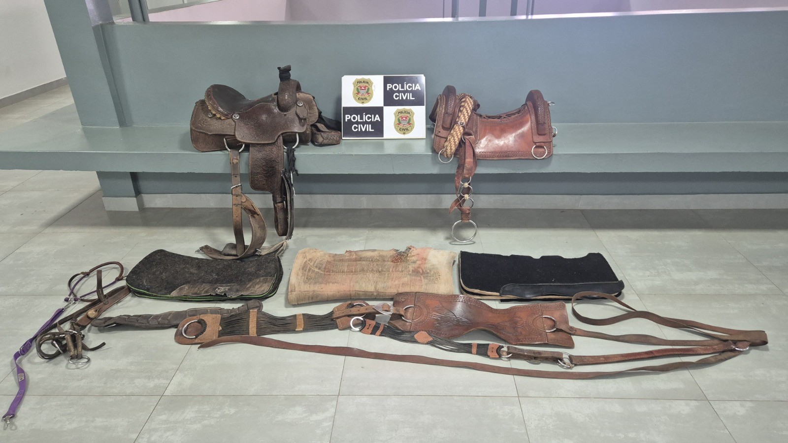 Itens de montaria furtados são encontrados em SP