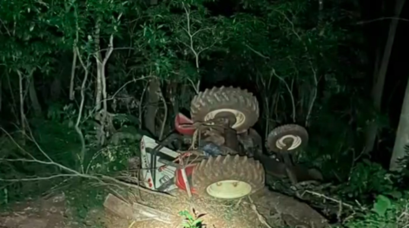 Pai desaparece e filho encontra ele morto, caído ao lado de trator, no Paraná