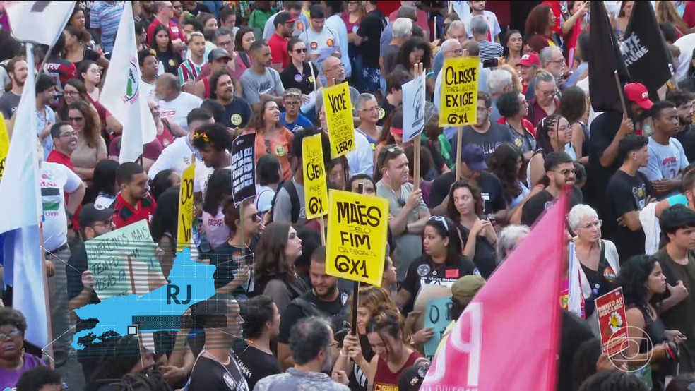 Trabalhadores celebraram o 1º de Maio com atos e festas em várias cidades do Brasil — Foto: Reprodução/TV Globo
