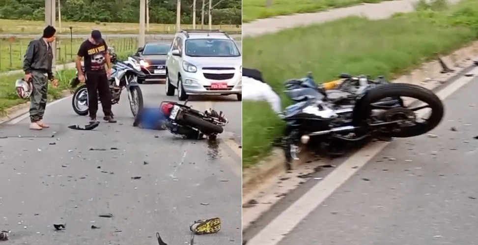 Acidente com duas motos deixa motociclistas feridos em avenida de Sorocaba