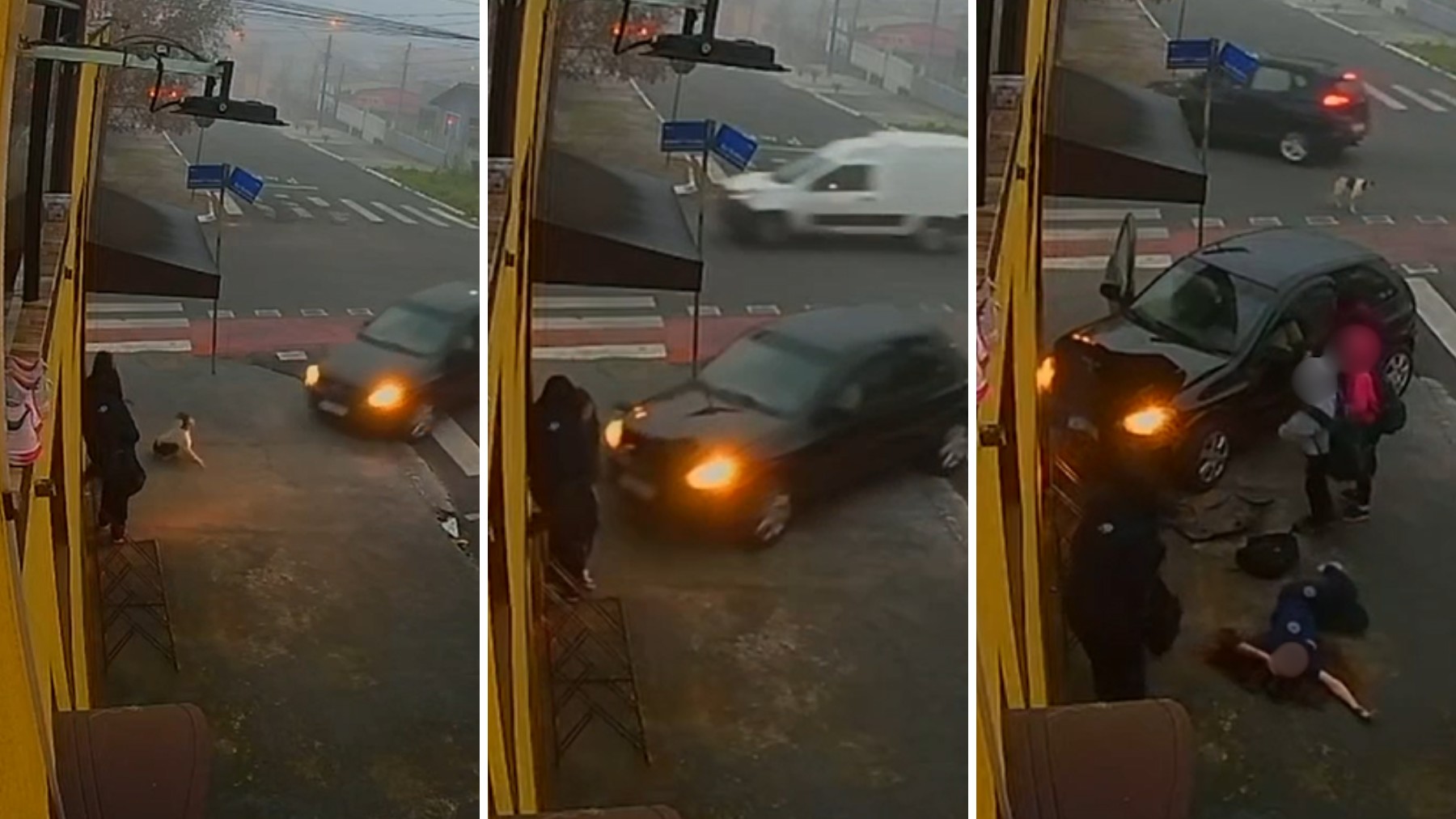 VÍDEO: mulher tenta matar adolescentes jogando carro contra elas em calçada no Paraná, diz delegado