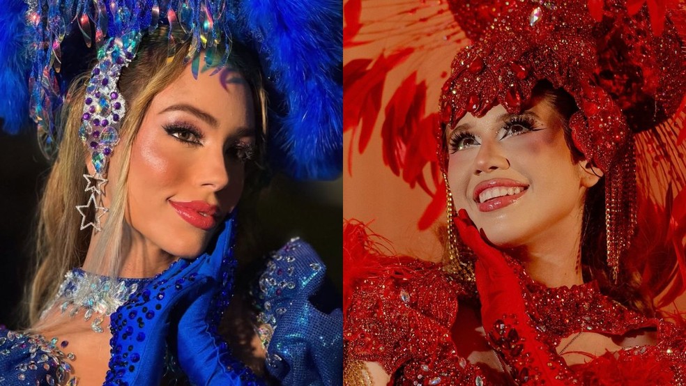 Valentina Cid (Sinhazinha do Boi Caprichoso) e Ra&iacute;ra Lins (Sinhazinha do Boi Garantido) &mdash; Foto: Divulga&ccedil;&atilde;o