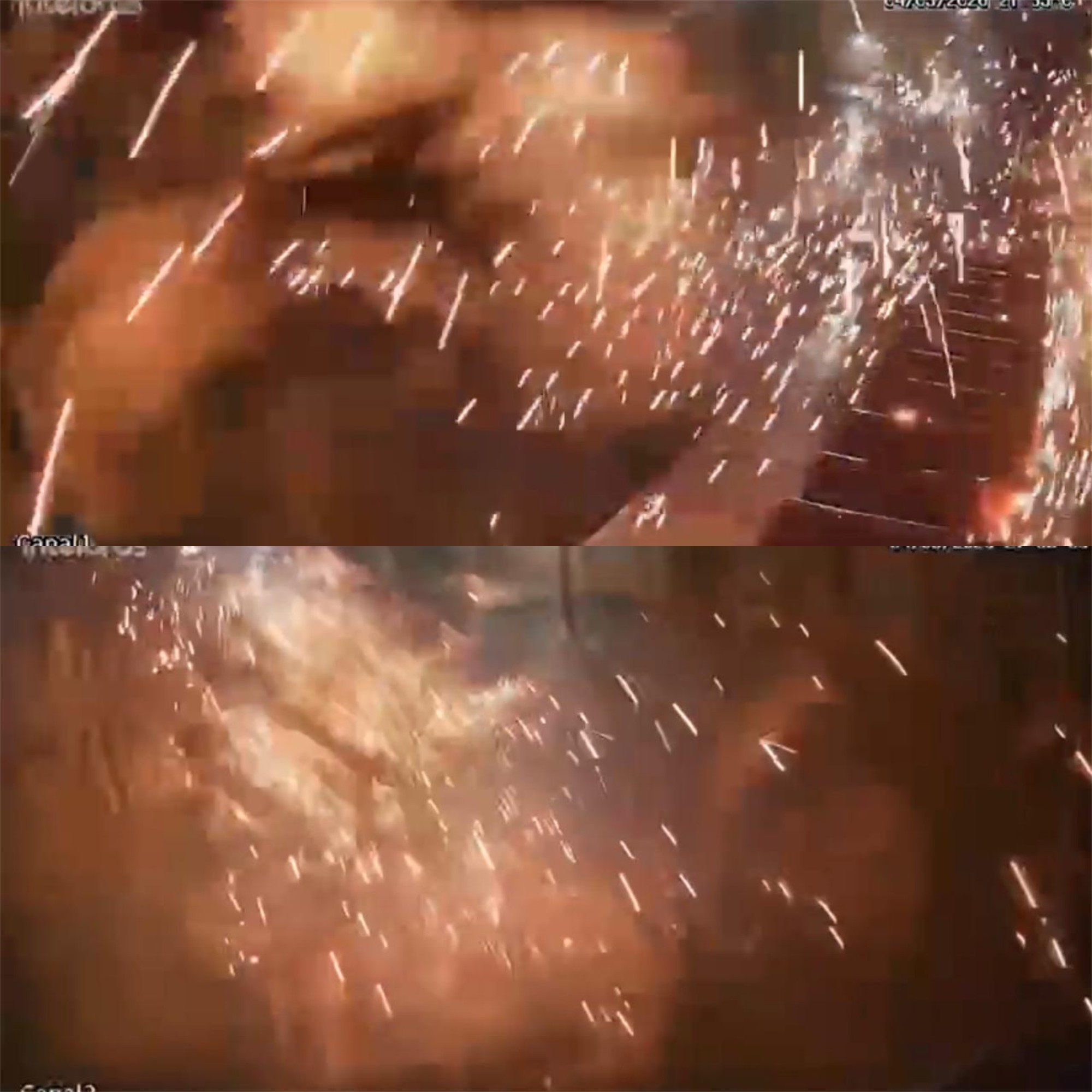 Vídeos mostram momento em que raio cai na zona Sul de Porto Velho