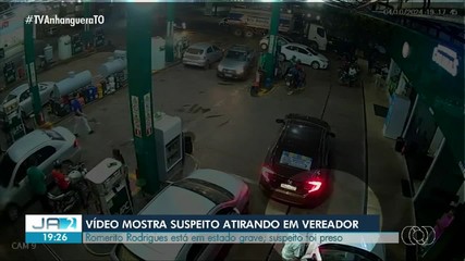 Imagens mostram momento em que suspeito atira em vereador em Colinas