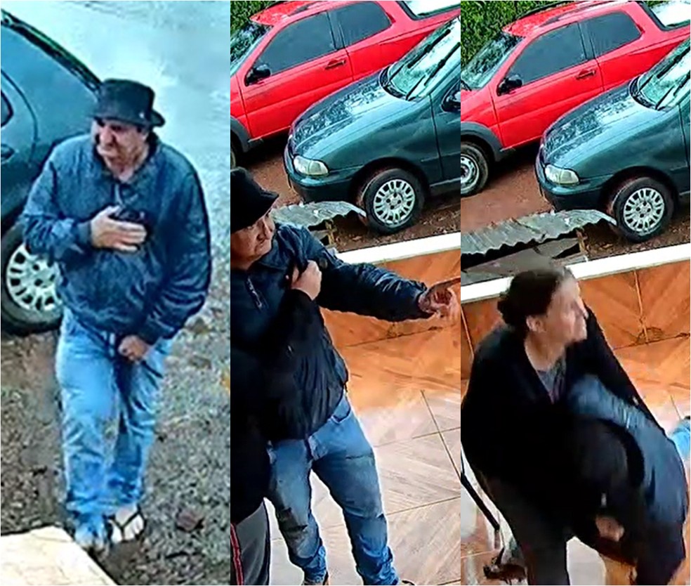 Homem é atingido no peito por disparo e aponta para o autor antes de perder a consciência em SC — Foto: Polícia Civil/ Divulgação