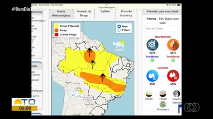 Confira como fica a previsão do tempo para o Tocantins