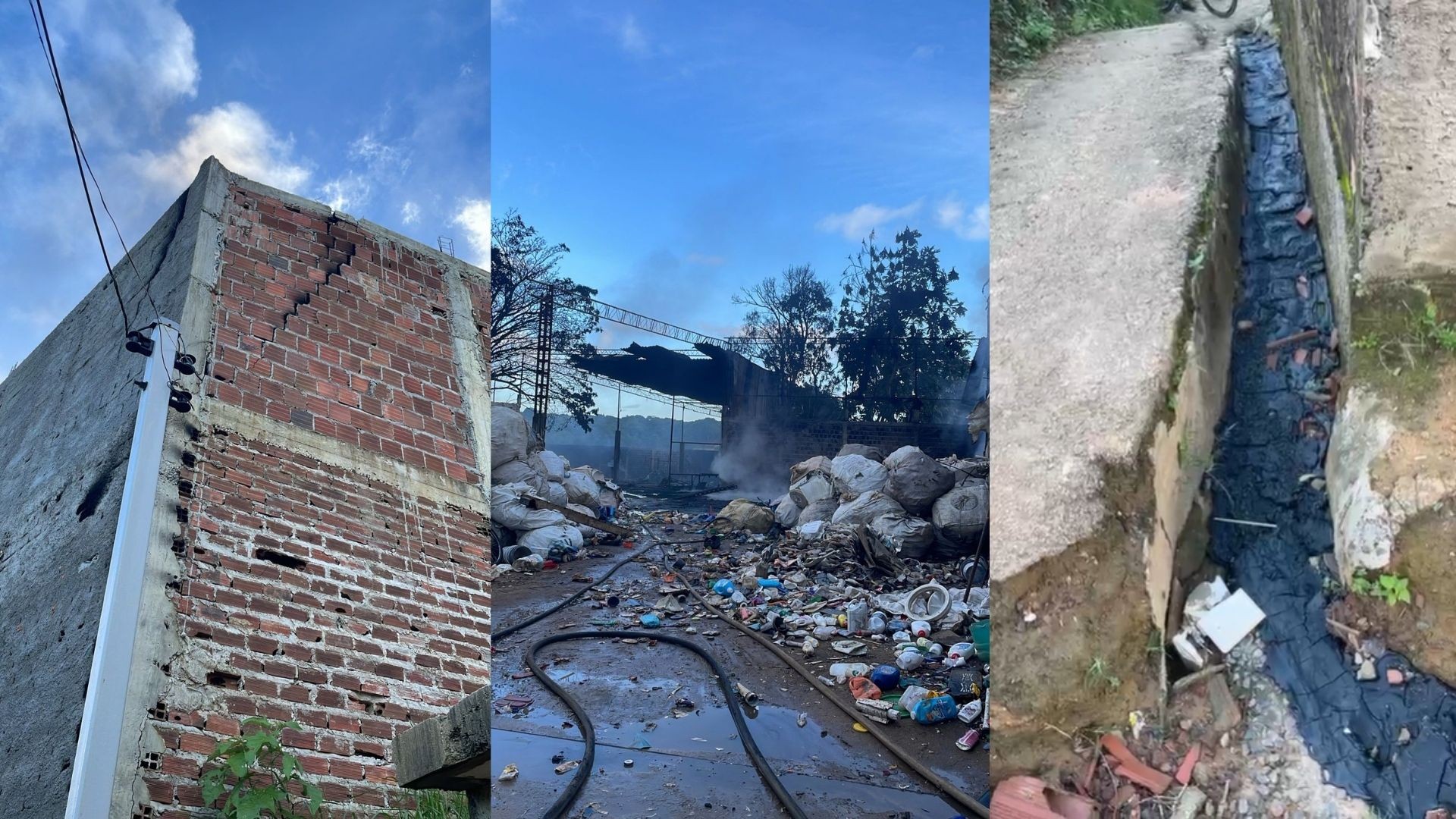 Incêndio destrói depósito de recicláveis em Olinda; fogos de artifício teriam iniciado chamas