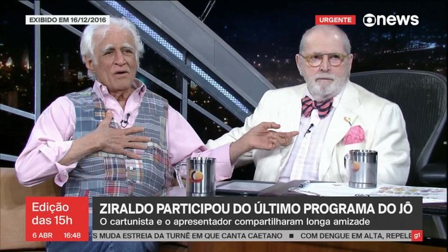 Ziraldo foi entrevistado na última edição do 'Programa do Jô'