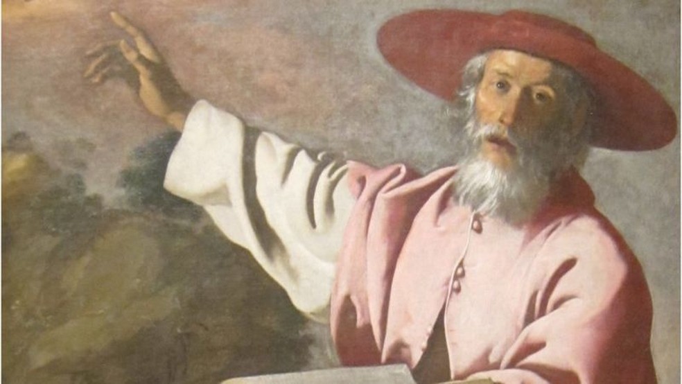São Jerônimo, em imagem pintada por Francisco de Zurbarán, do barroco espanhol: a ele é atribuída a autoria do antigo martirológio onde constava a história de Santo Expedito — Foto: DOMÍNIO PÚBLICO/via BBC