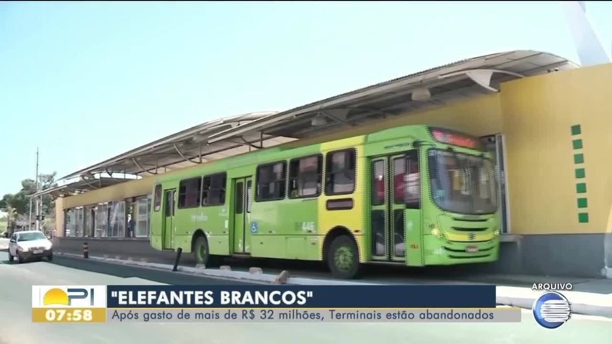 ‘Elefantes brancos’: terminais de integração de ônibus em Teresina custaram 32,9 milhões e estão em desuso