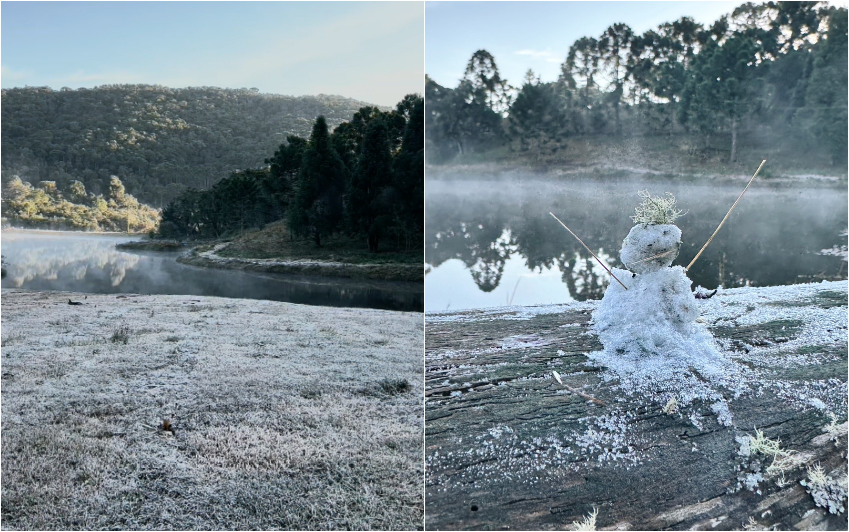 FOTOS: Sul de Minas registra terceira manhã seguida com geada e a menor temperatura do país, diz Inmet