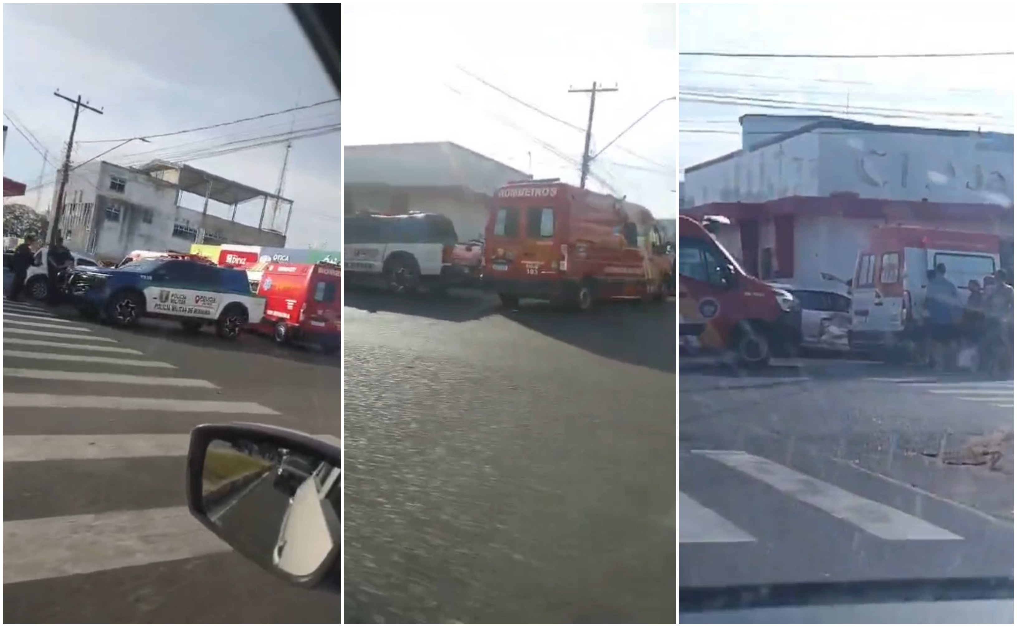 Carro avança preferencial e deixa
homem e quatro adolescentes feridos em Boa Vista 