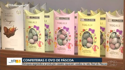 Venda de ovos de chocolate aquece economia na reta final da Páscoa